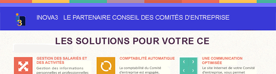 INOVA3 : Logiciel CE, Comptabilité, site internet, et formations  pour comité d'entreprise