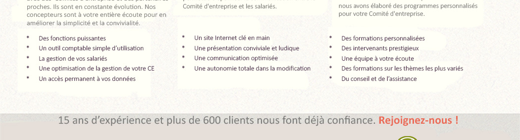 Grâce à  son réseau de partenaires, Inova3 vous propose toutes les formations en direction des élus de comités d'entreprise. 