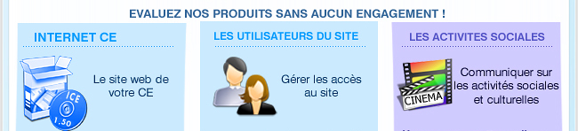 INTERNET CE, le site web de votre comit&eacute; d'entreprise.