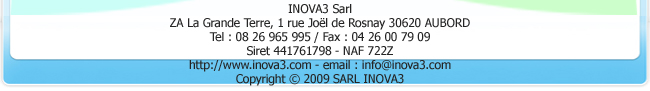 Inova 3 du lundi au vendredi de 9h00 à 17h00